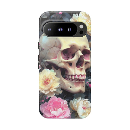 Gothic Floral Skull - Phone Case