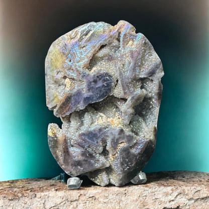 Aura Coated Sphalerite Palmstone