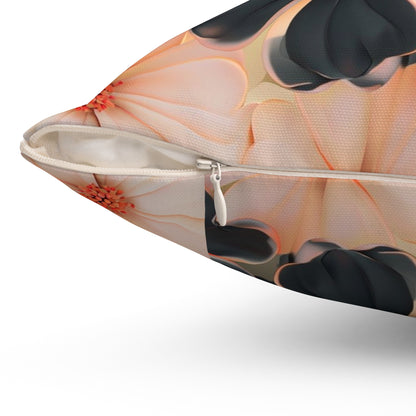 Elegant Floral  - Polyester Square Pillow