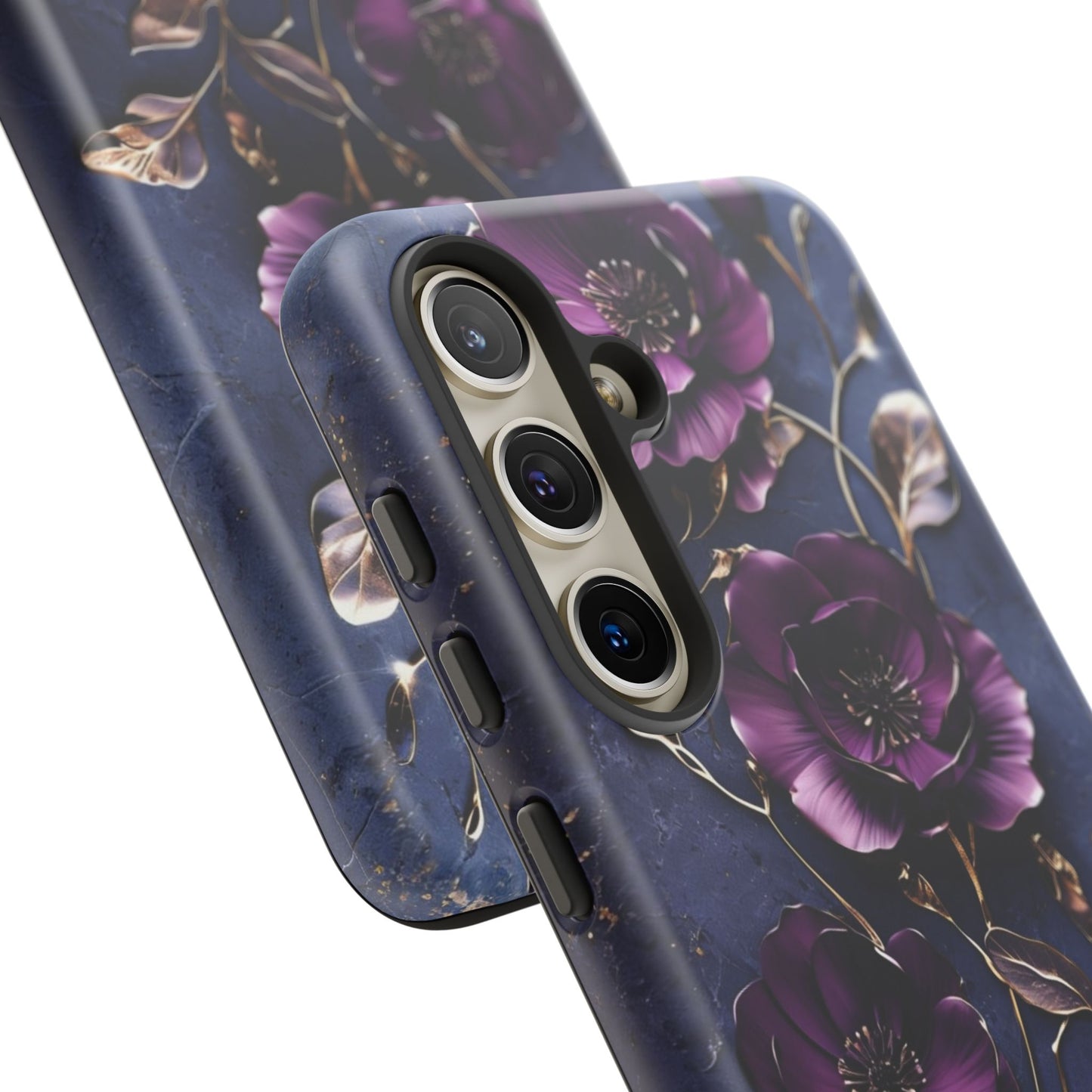 Midnight Purple Floral - Phone Case