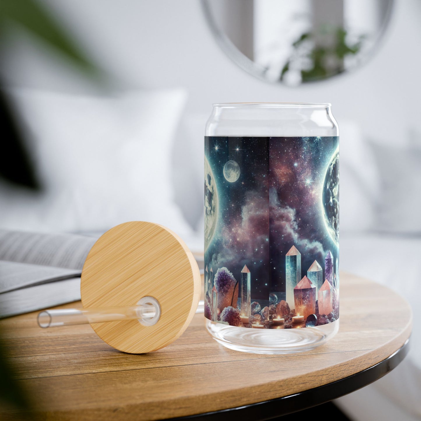 Full Moon Crystal Cleansing - Sipper Glass