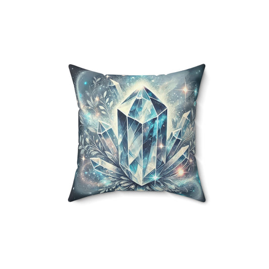 Galactic Icy Aura  - Polyester Square Pillow