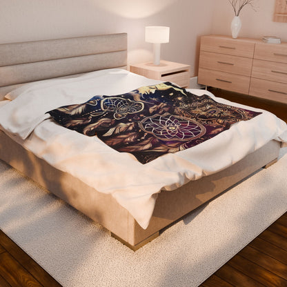Cozy Dreamcatcher Moon  - Plush Blanket