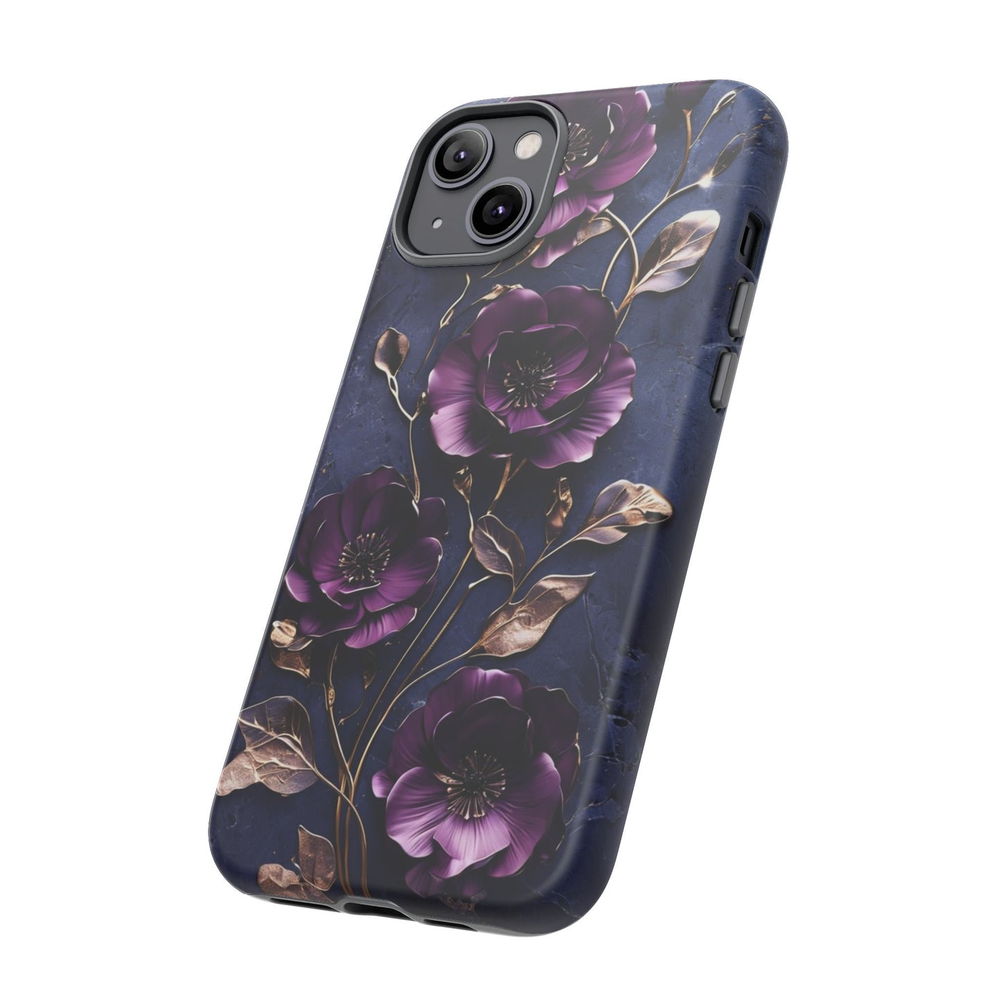 Midnight Purple Floral - Phone Case
