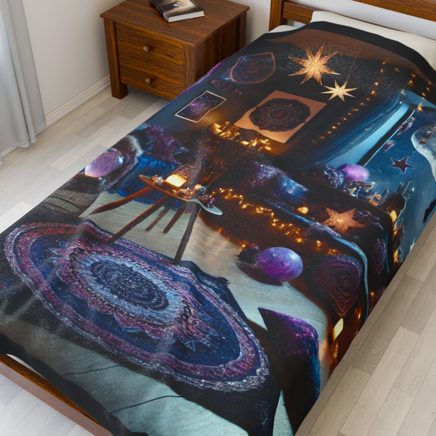 Starlit Sanctuary - Velveteen Plush Blanket