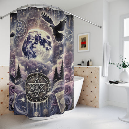 Witchy Tarot & Pentacle - Shower Curtain