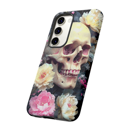 Gothic Floral Skull - Phone Case