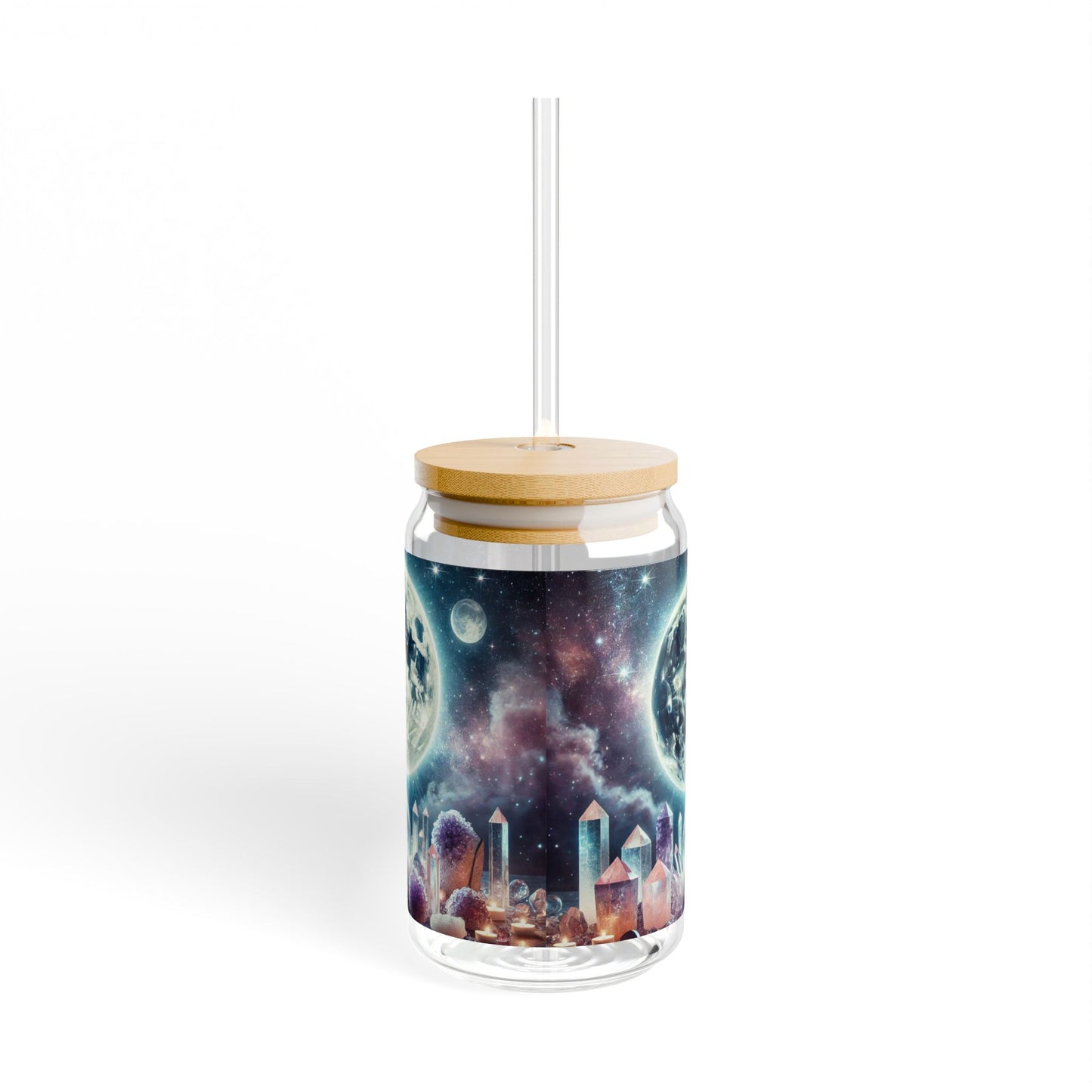 Full Moon Crystal Cleansing - Sipper Glass