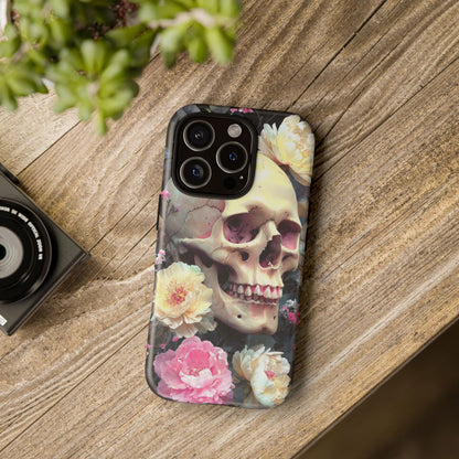 Gothic Floral Skull - Phone Case