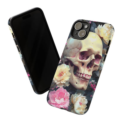 Gothic Floral Skull - Phone Case
