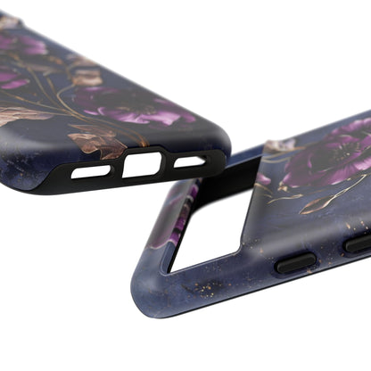 Midnight Purple Floral - Phone Case