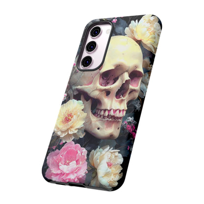Gothic Floral Skull - Phone Case