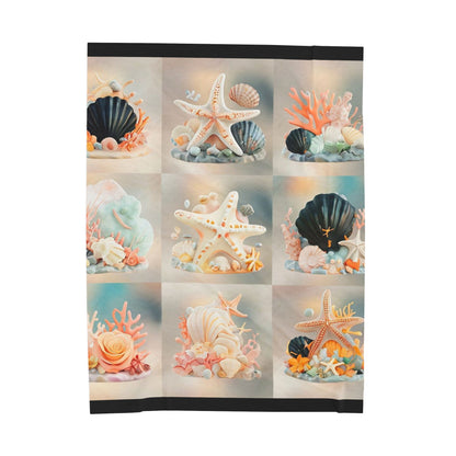 Whispers from the Shore - Velveteen Plush Blanket