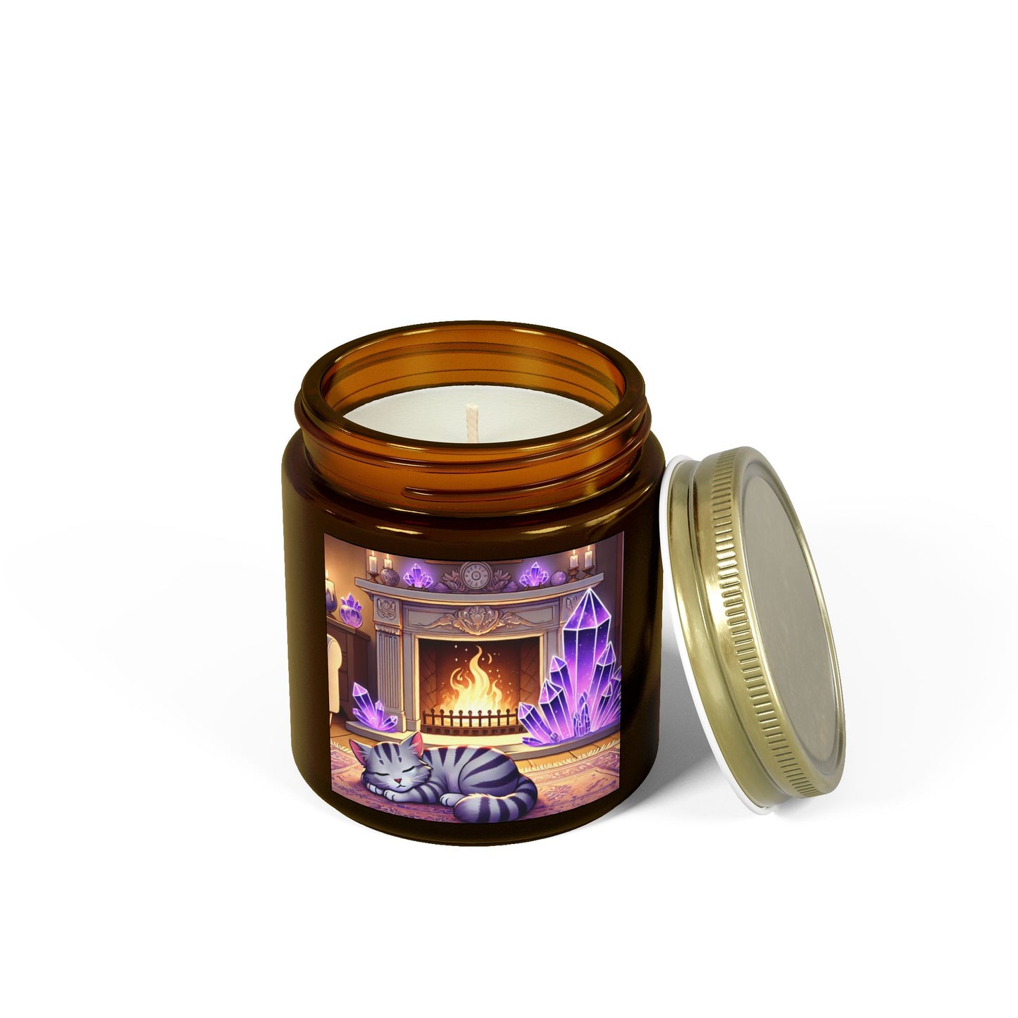 Cozy Cat & Crystals - Candle