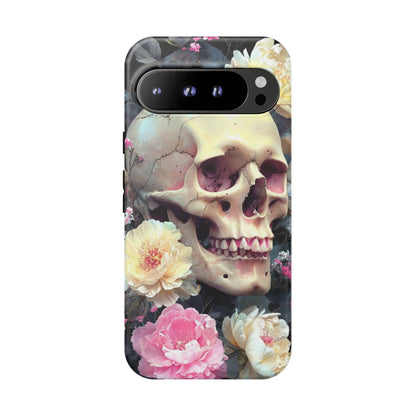 Gothic Floral Skull - Phone Case
