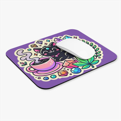 Mystical Cat & Crystals - Mouse Pad