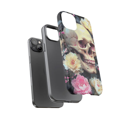 Gothic Floral Skull - Phone Case