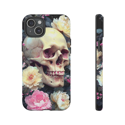Gothic Floral Skull - Phone Case