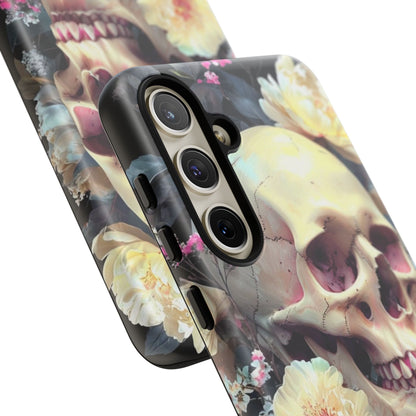 Gothic Floral Skull - Phone Case
