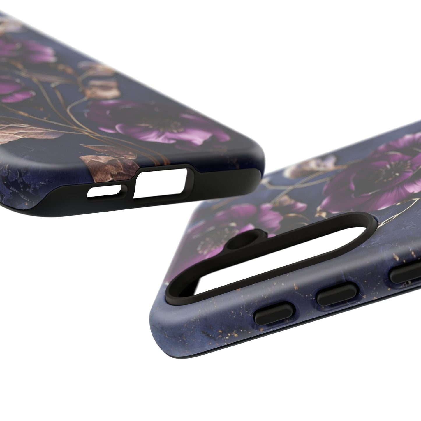 Midnight Purple Floral - Phone Case