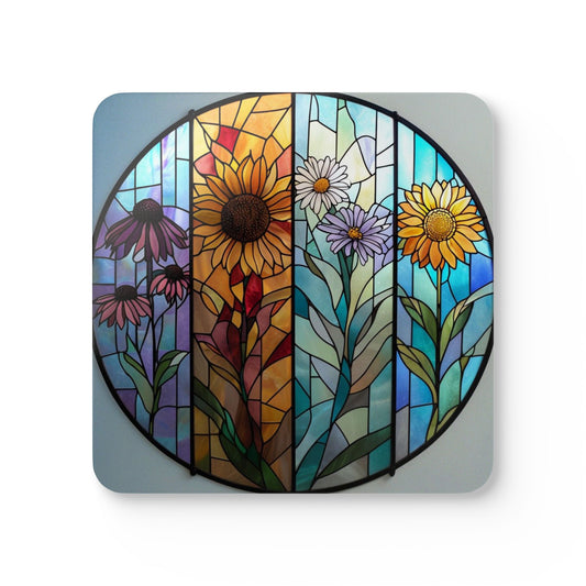 Sunflower & Wildflower Panel - Coaster Set