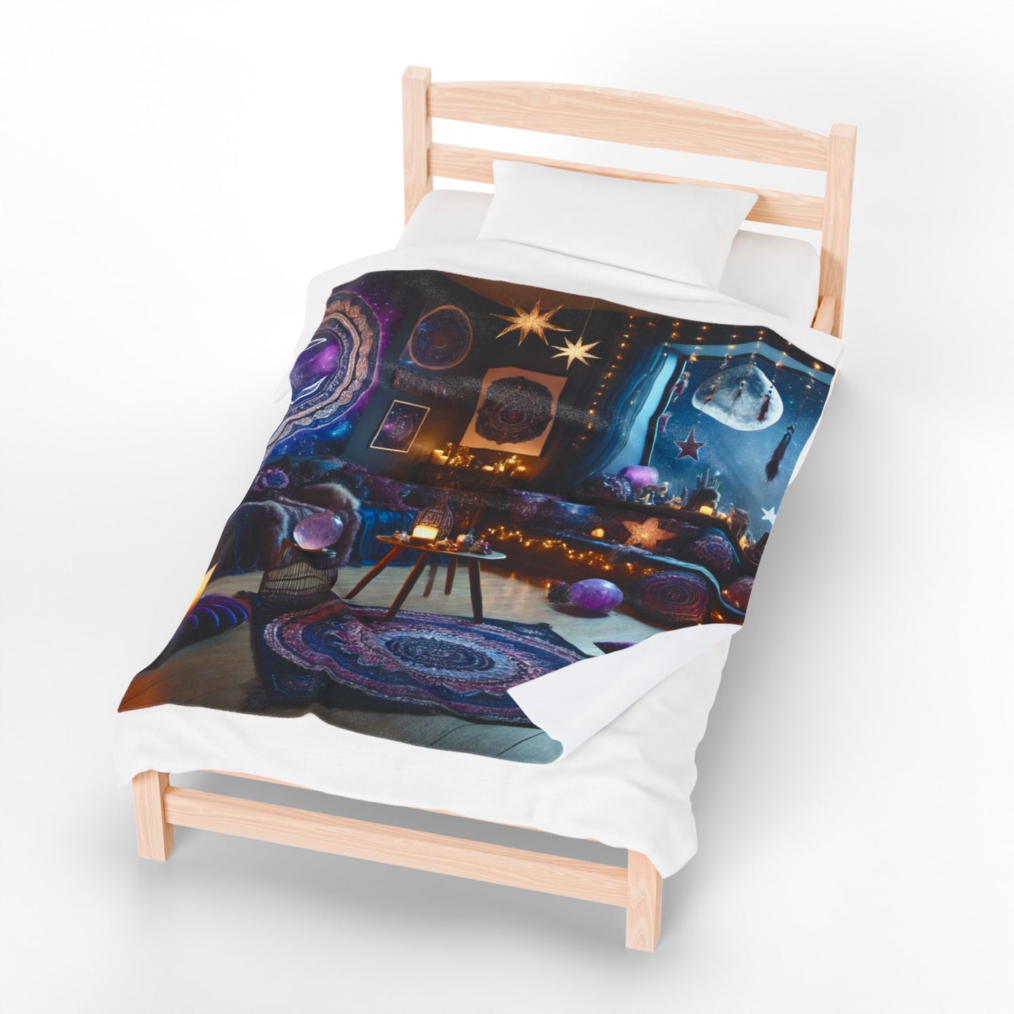 Starlit Sanctuary - Velveteen Plush Blanket