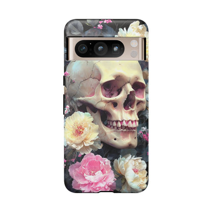 Gothic Floral Skull - Phone Case