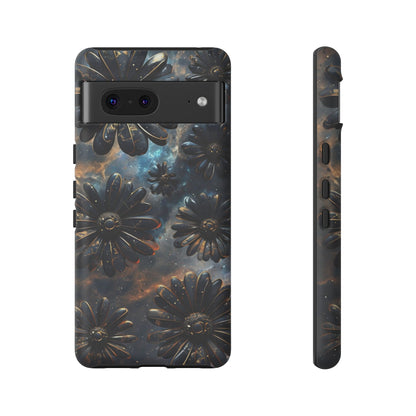 Galactic Black Daisy - Phone Case