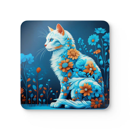 Elegant Floral Feline - Coaster Set