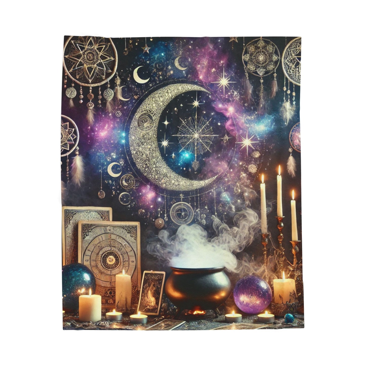 Where Magic Meets Moonlight - Velveteen Plush Blanket