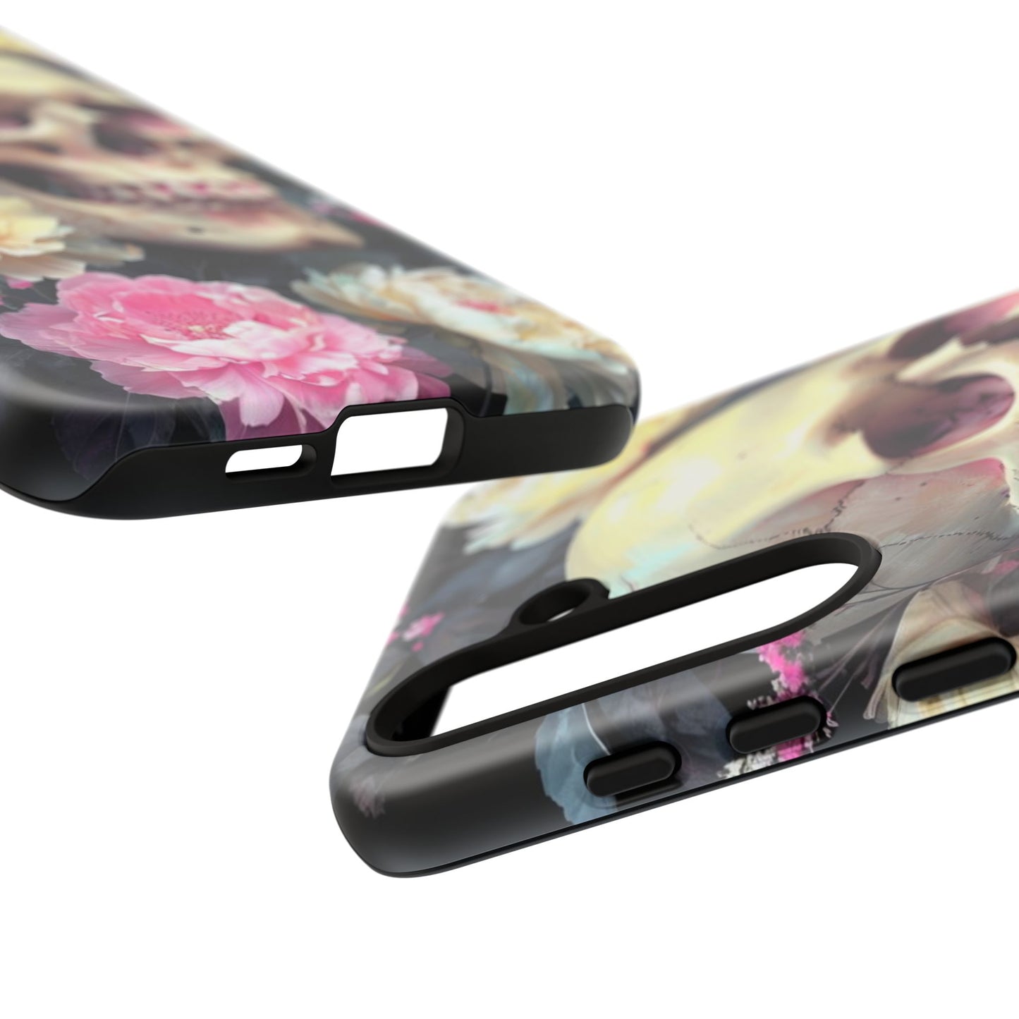 Gothic Floral Skull - Phone Case