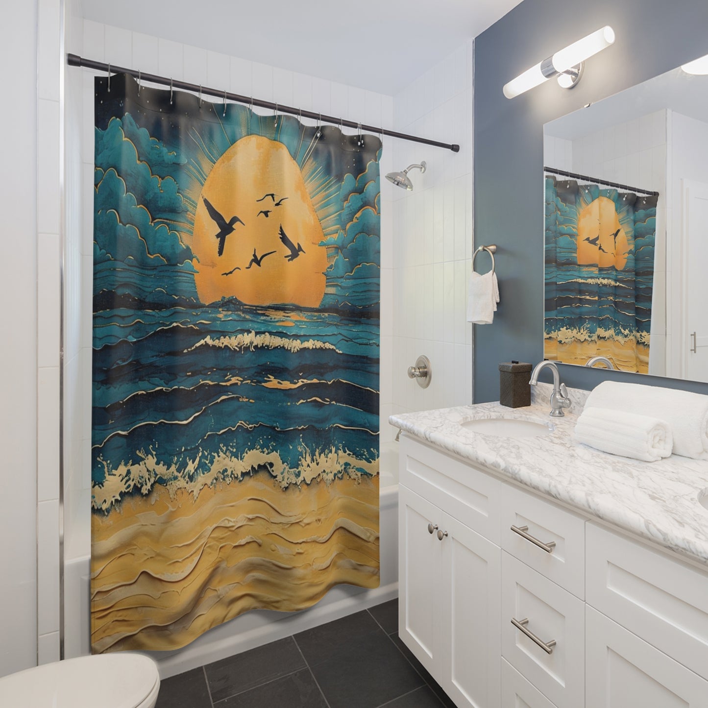 Sunset Beach  - Shower Curtain