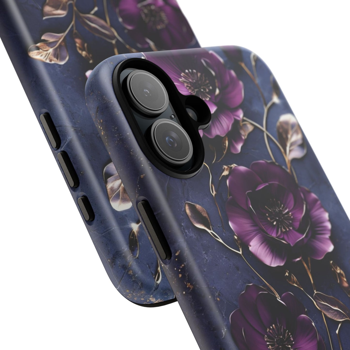 Midnight Purple Floral - Phone Case