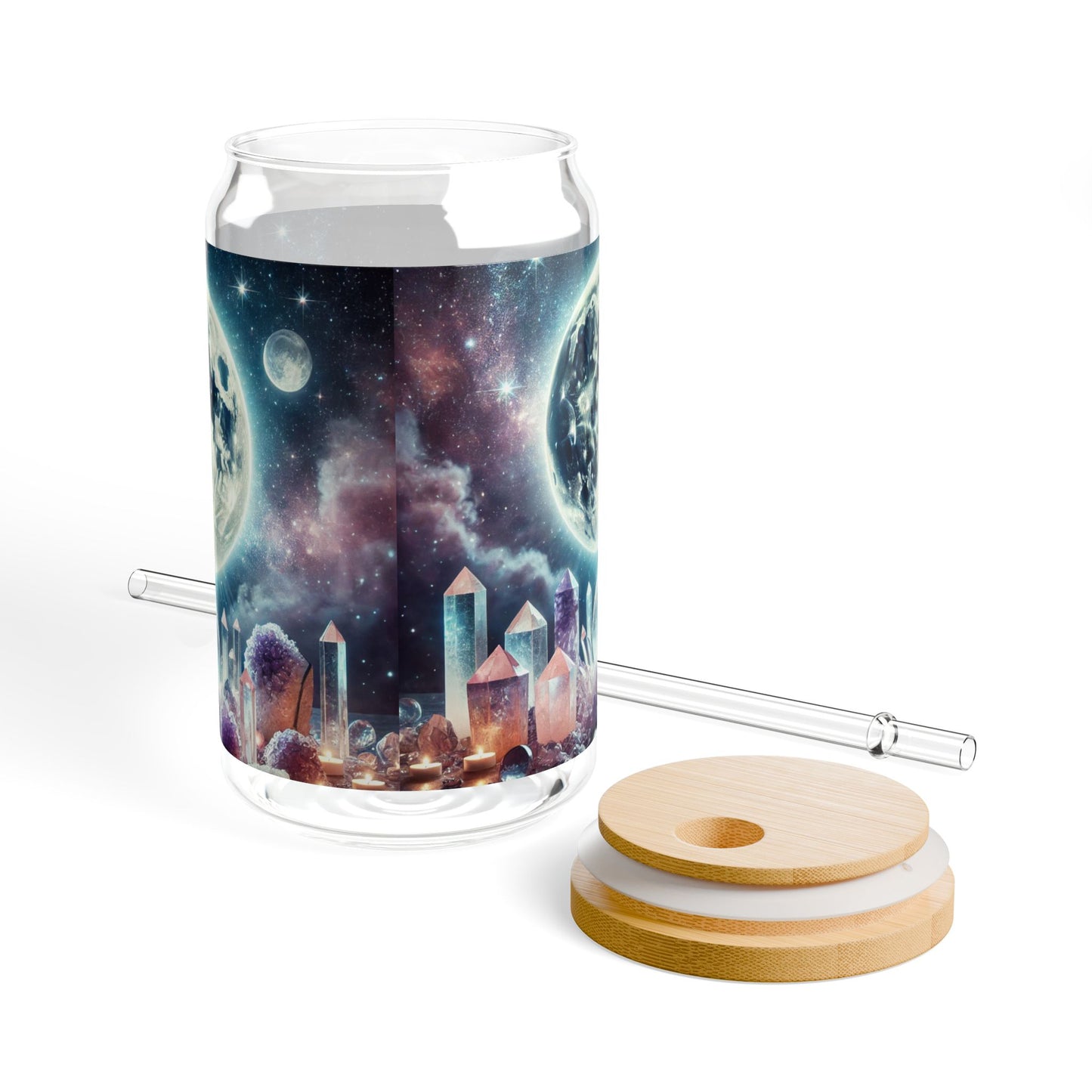Full Moon Crystal Cleansing - Sipper Glass