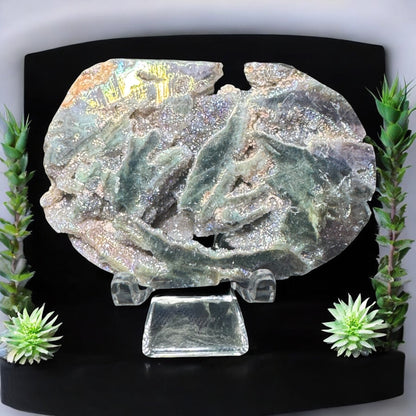 Aura Coated Sphalerite Palmstone