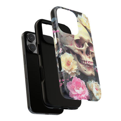 Gothic Floral Skull - Phone Case