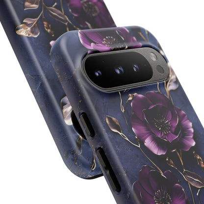 Midnight Purple Floral - Phone Case