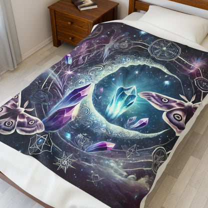 Celestial Crystal Dream - Velveteen Plush Blanket