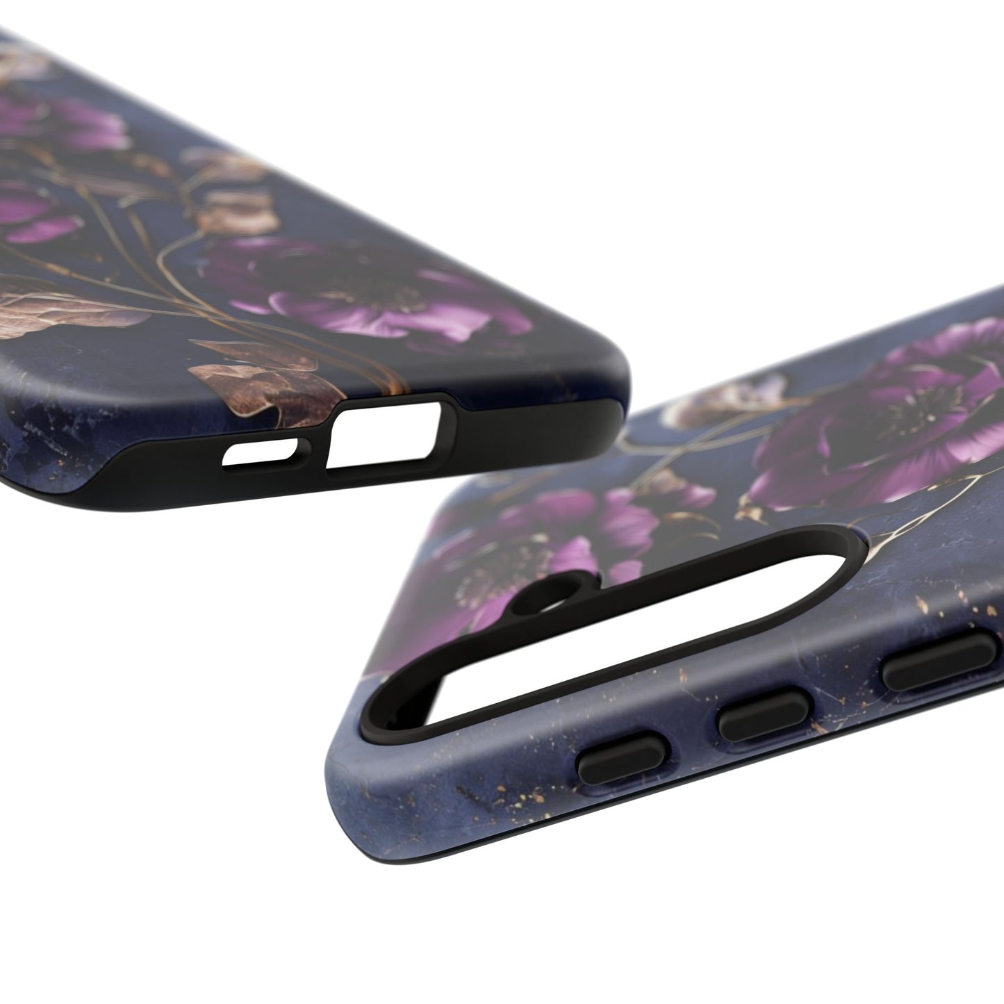 Midnight Purple Floral - Phone Case
