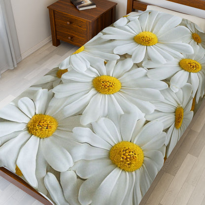 White Sunflower  - Plush Blanket