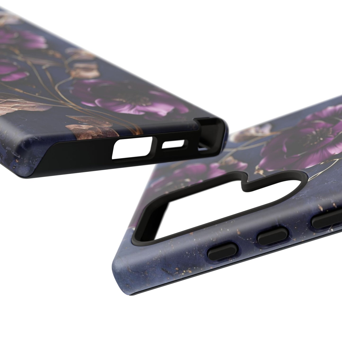 Midnight Purple Floral - Phone Case
