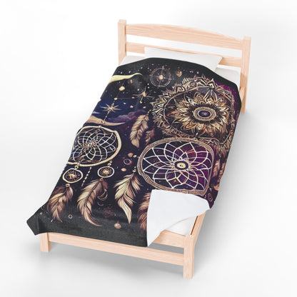 Dreamwoven Nights - Velveteen Plush Blanket