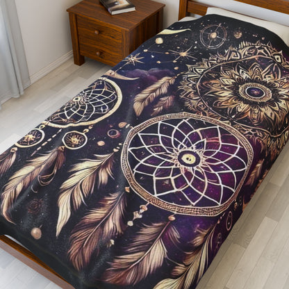 Dreamwoven Nights - Velveteen Plush Blanket
