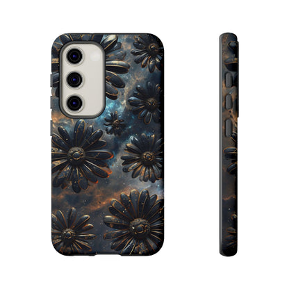 Galactic Black Daisy - Phone Case