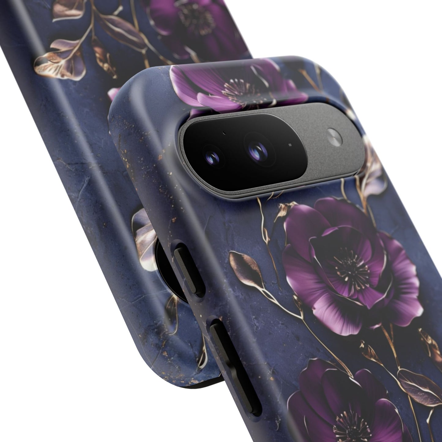 Midnight Purple Floral - Phone Case