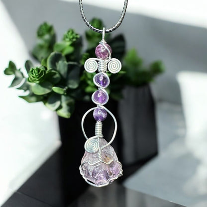 Raw Amethyst Pendant