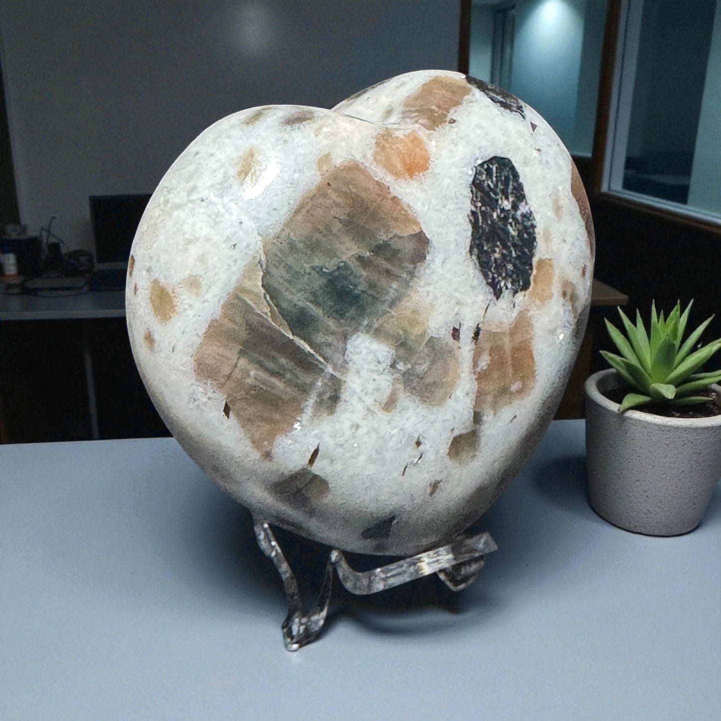 Polarity Moonstone Heart