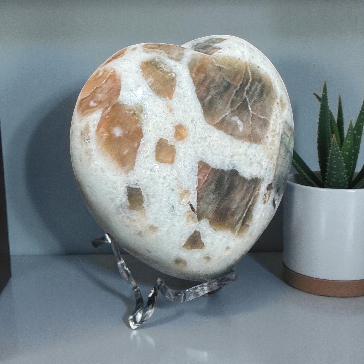 Polarity Moonstone Heart